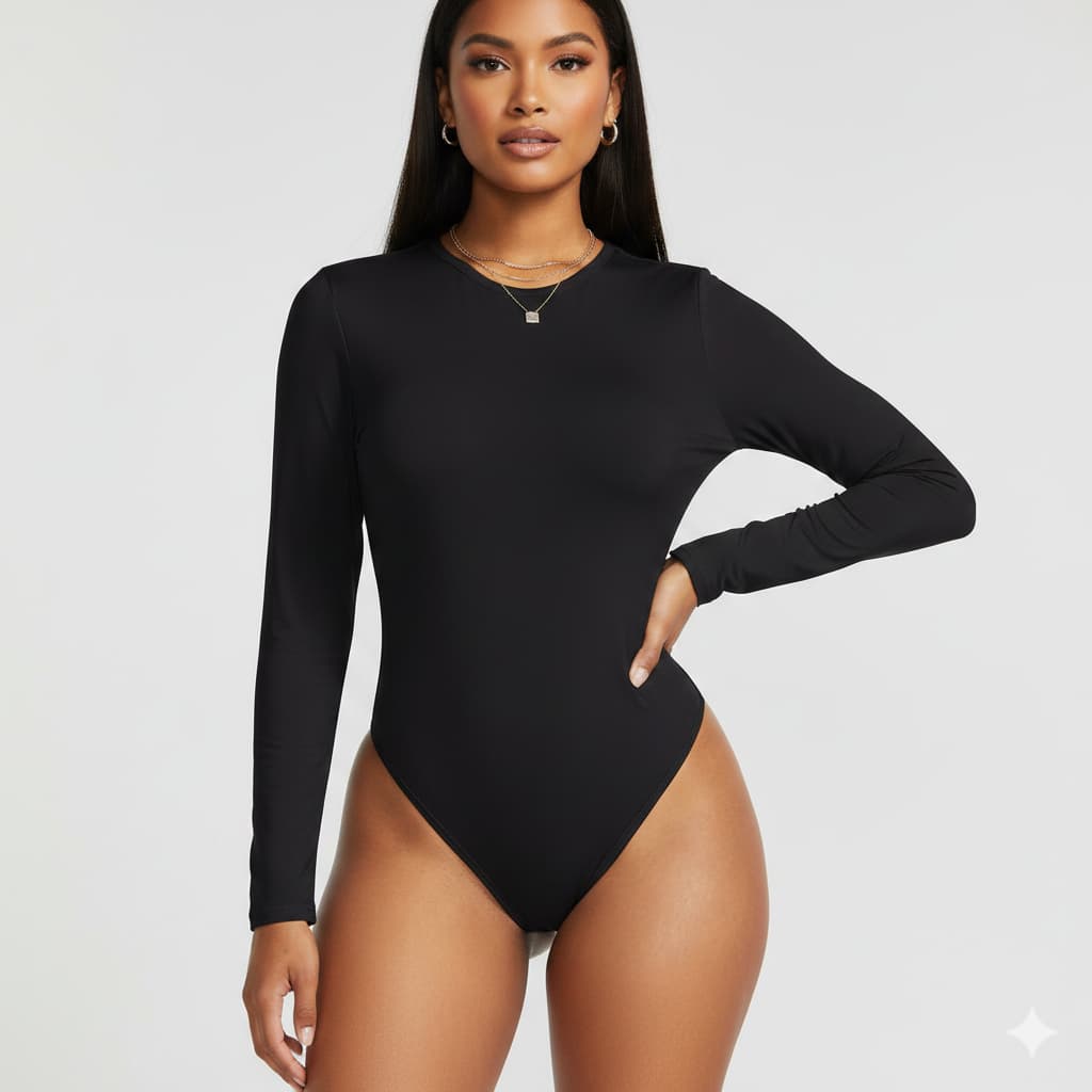Body Premium Com Manga Longa Comprida
