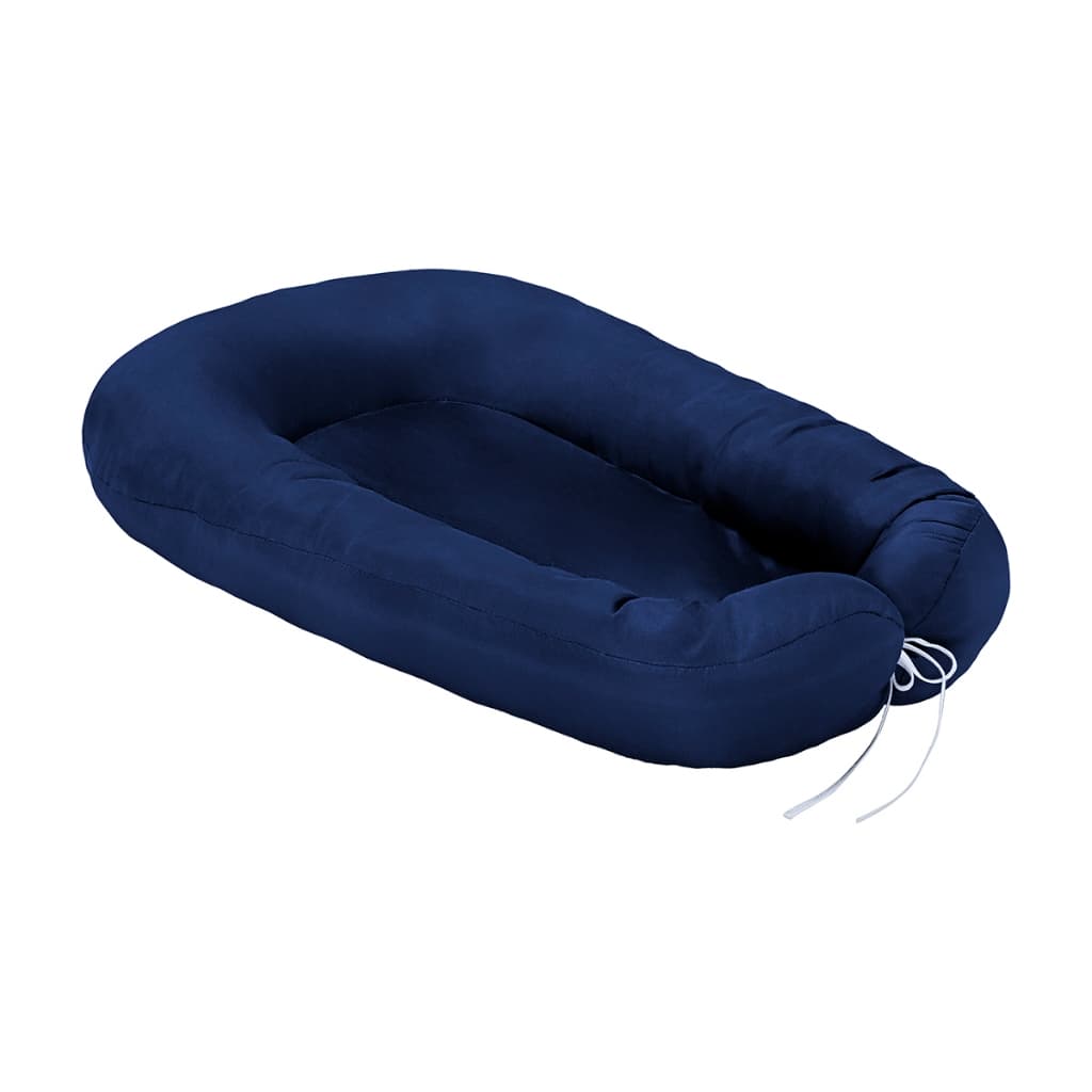 Ninho Redutor de Berço Slim Tecido Liso Azul Marinho Menino