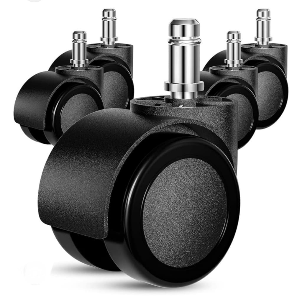 RODINHA/RODIZIO PARA CADEIRA DE ESCRITÓRIO EM PU 60MM (5 PEÇAS) MAKKON
