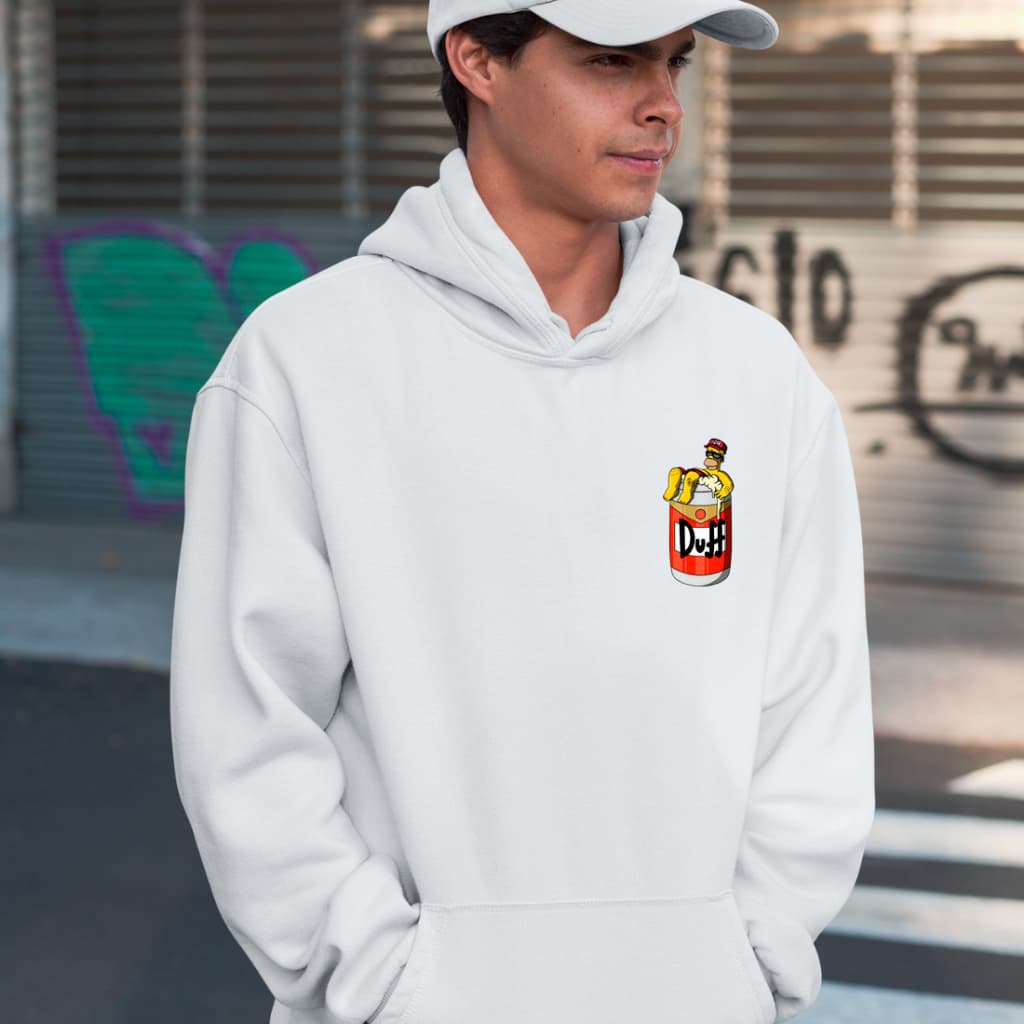 Moletom Unissex Canguru Homer Simpsons Na Lata Varias Cores Estilo Oversized