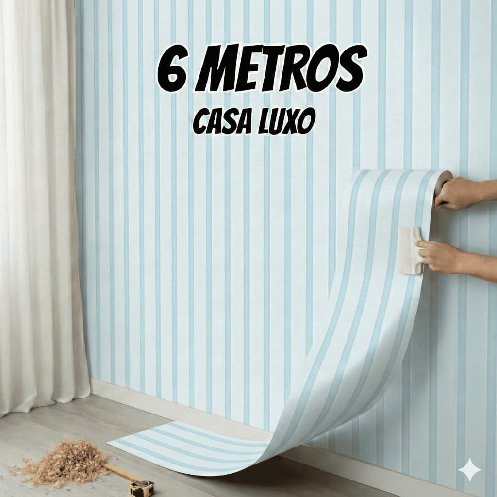 Papel de Parede Ripado Adesivo Premium 1/2/3/6m 50cm Luxo Decoração Quarto Sala Envio Rápido