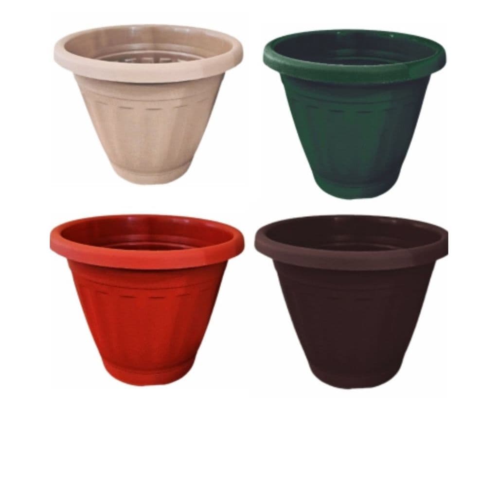 Kit 3 unidades - Vaso Florença Colorido Decorativo para Plantas e Decoração