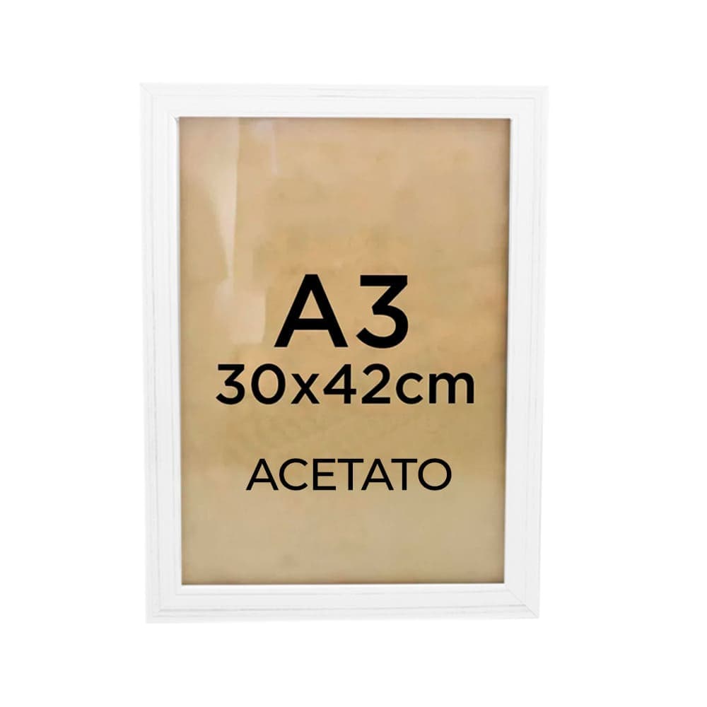 Moldura Quadro A3 30x42 Diploma Certificado Foto Com Acetato - Várias Cores Moldura Quadro A3 30x42 Diploma Certificado