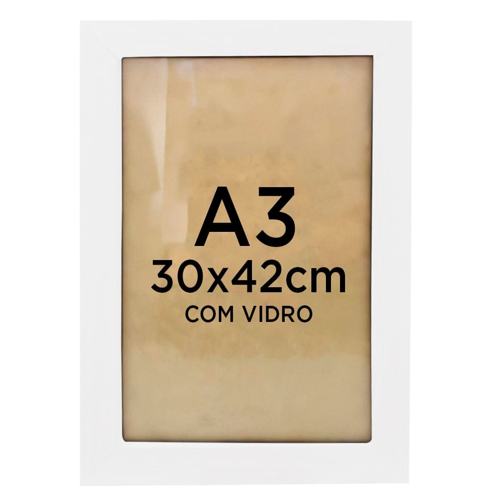 Moldura Quadro A3 30x42 Diploma Certificado Foto Com Vidro - Várias Cores Moldura Quadro A3 30x42 Diploma Certificado Fo