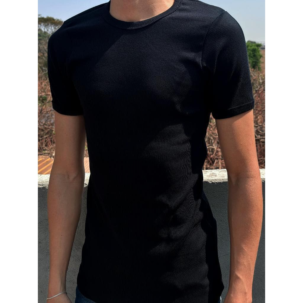 KIT CAMISETA CANELADA MASCULINA 3 / 6 / 10