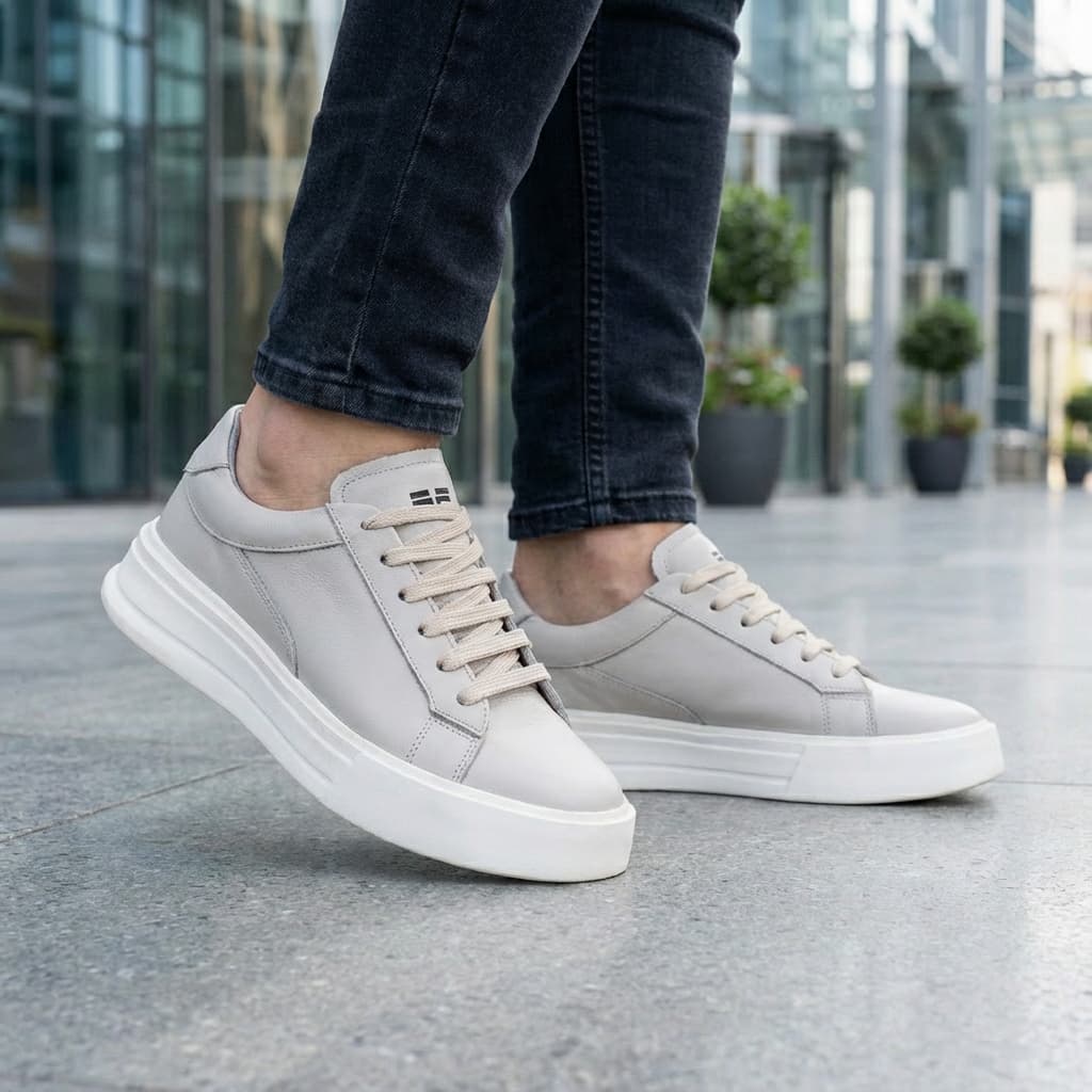 Sapatênis Social Masculino Sportstyle Sola Alta Ortopédica Design Moderno Urbano Casual