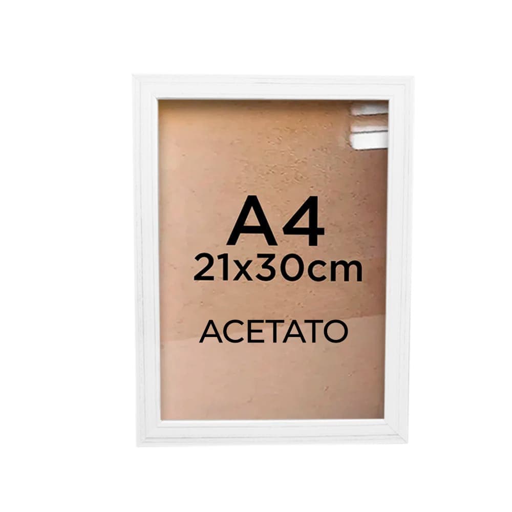 Moldura Quadro A4 21x30 Diploma Certificado Foto Com Acetato - Várias Cores Moldura Quadro A4 21x30 Diploma Certificado