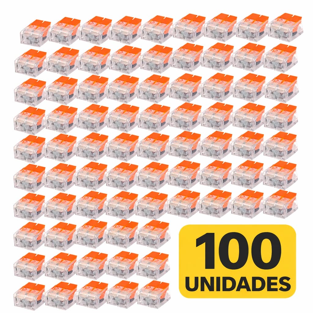 Kit Com 100 ou 50 Peças Conectores 2 Vias De Emendas Fios Elétricos Instalação Elétrica