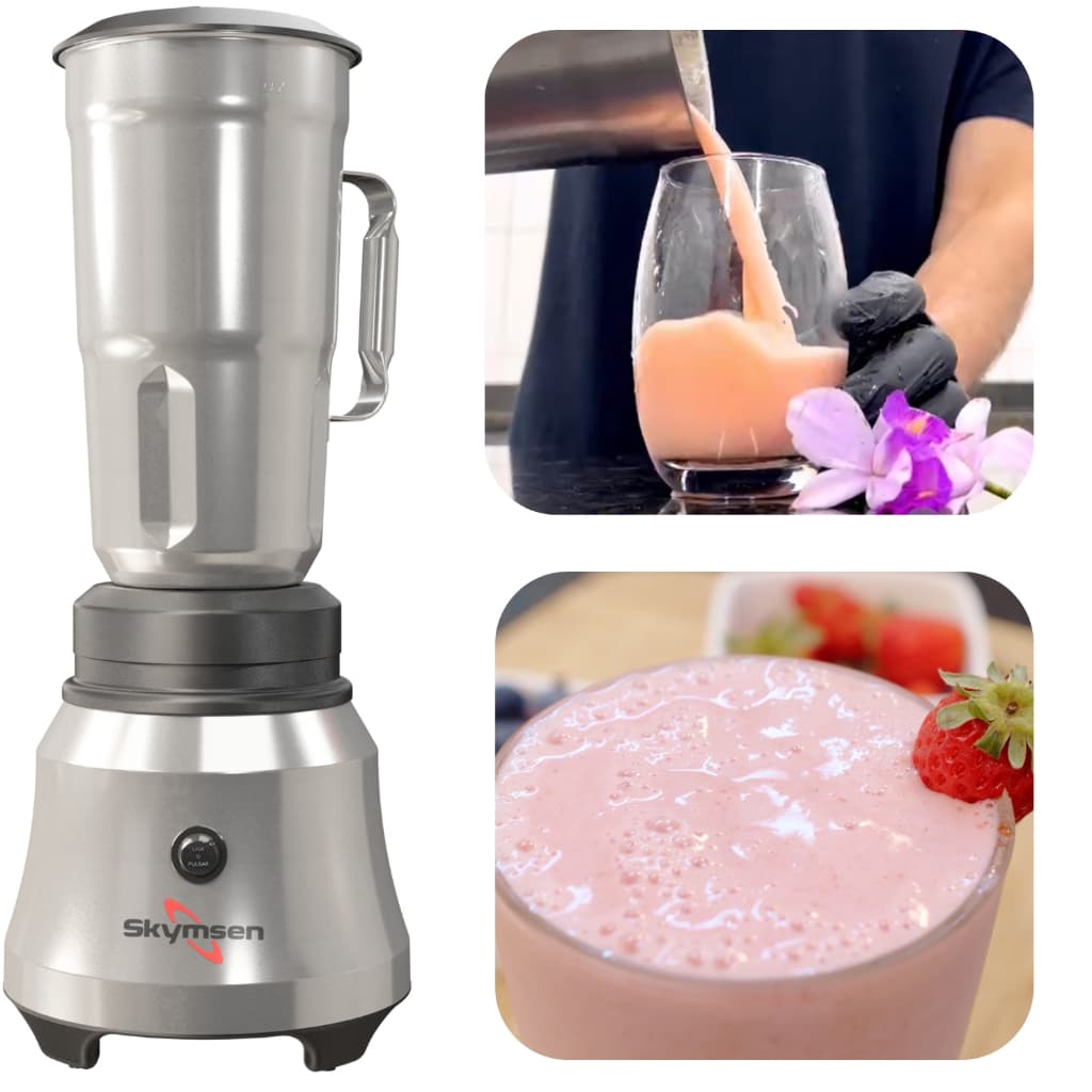 Liquidificador Skymsen TA2 Inox 2L 1000W Alta Rotação Estrutura 100% Metálica Uso Contínuo Ideal para Lanchonete