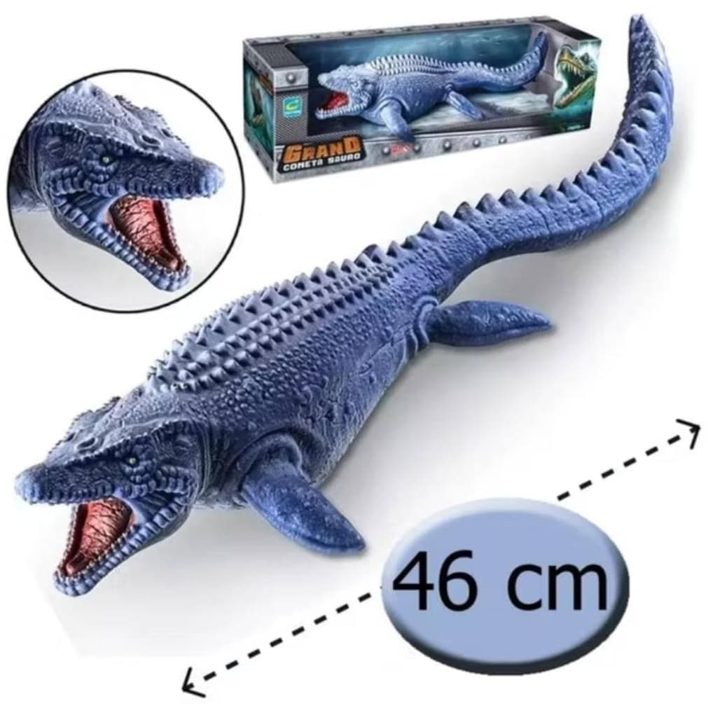 Dinossauro Gigante Mosassauro 46cm Vinil Macio Realista - Cometa -