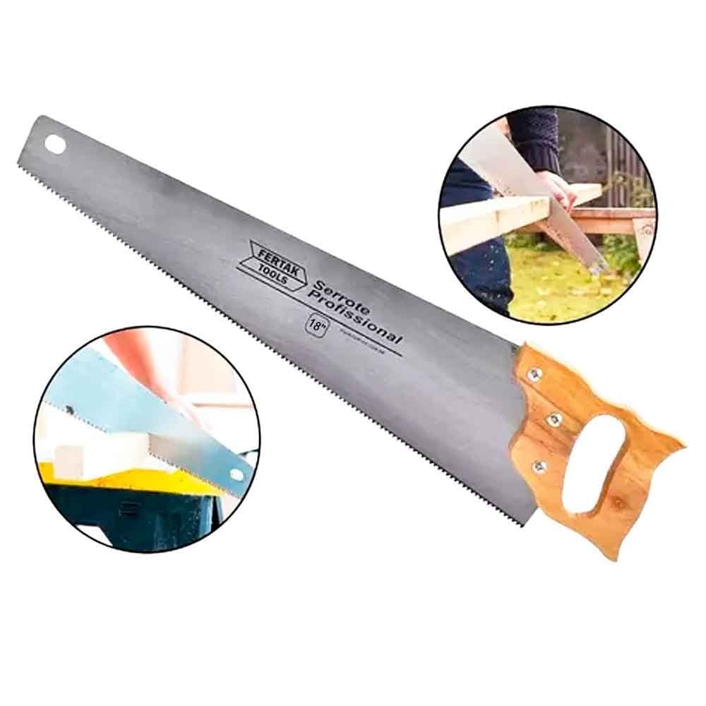 Serrote Profissional 18” Ferramenta para Marcenaria Construção Carpinteiro