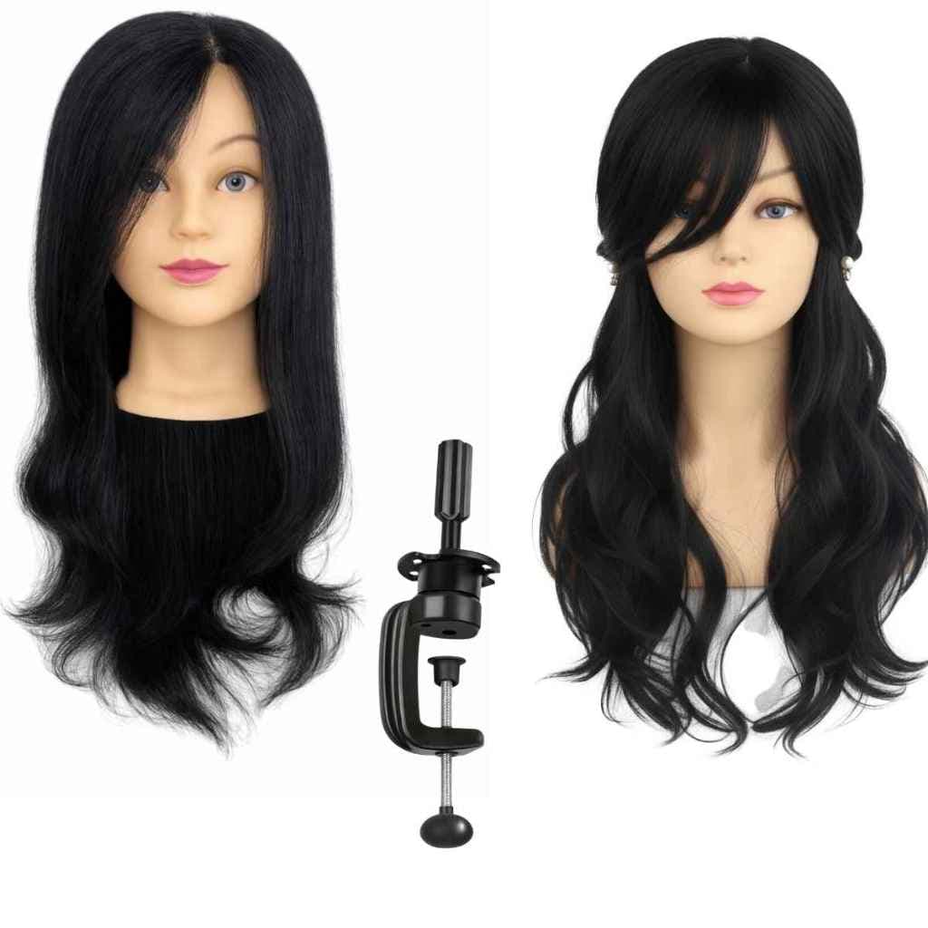 Cabeça deTreino Profissional Cabelo Liso Feminina 100% Humana