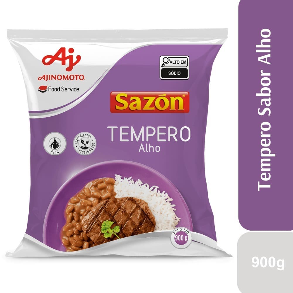 Tempero sazon profissional sabor de alho Ajinomoto