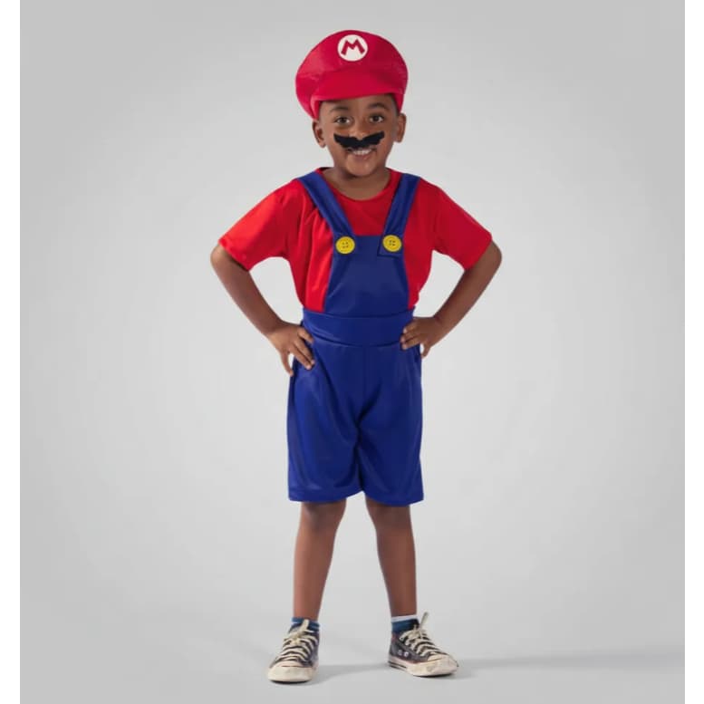 Fantasia Super Mario Bros Filme Infantil Festas Aniversário Chapéu Bigode