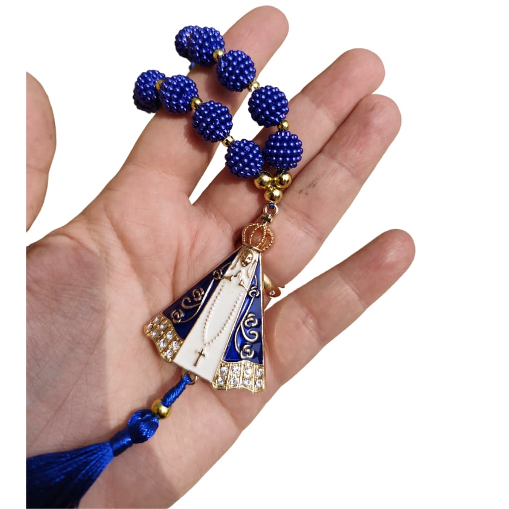 Terço Para Retrovisor de Carro Nossa Senhora Aparecida Enfeite