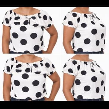 Blusa Cropped Ciganinha Feminina Ombro a Ombro com Lastex Verão