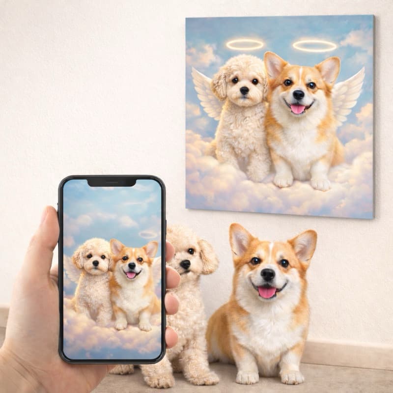 Quadro Personalizado Cachorro Homenagem Pet Arte Exclusiva com Sua Foto