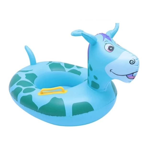 Boia Inflável Infantil Girafa com Assento – Piscina Bebê Segura e Confortável