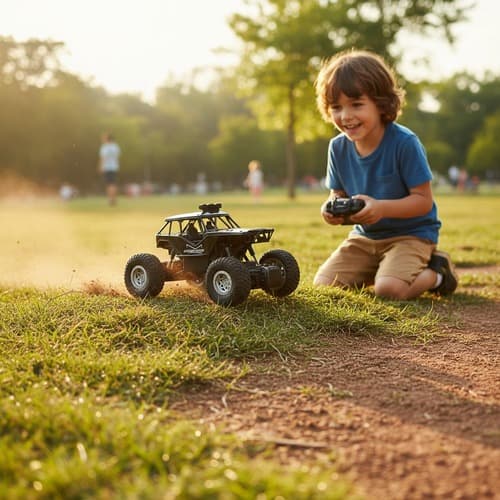 Carrinho Controle Remoto Recarregável 4x4 Off Road com Luz LED – Monster Truck Infantil