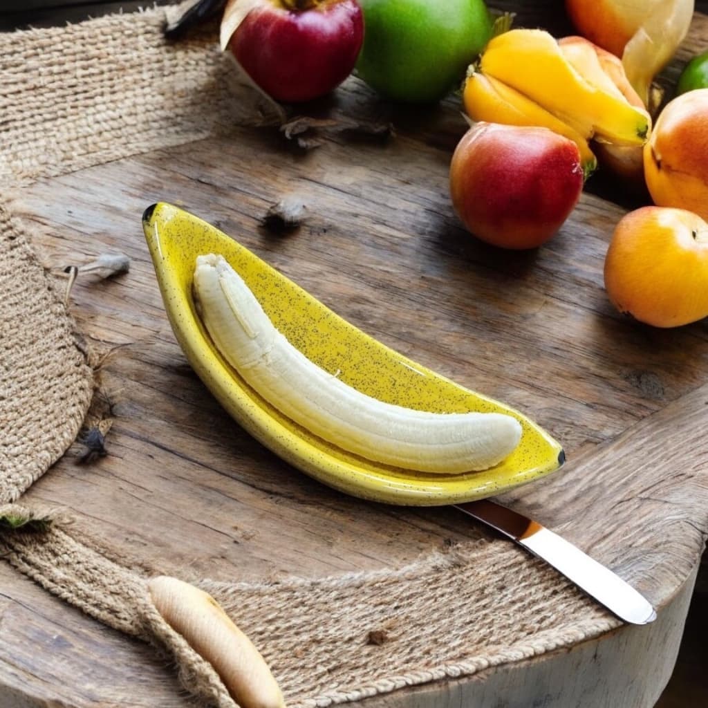 Tigela Bowl Frutas Banana Split Sobremesa em Cerâmica