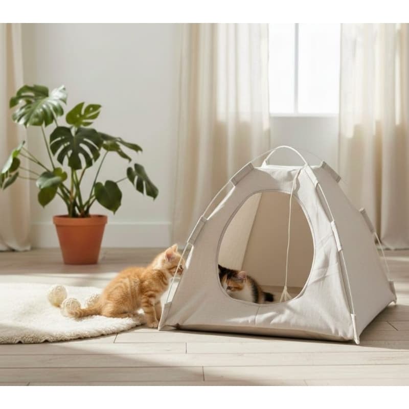 Cama Tenda Cabana Barraca Toca Pet Para Cães e Gatos Confortável