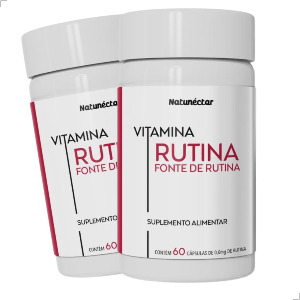 Kit 2 Potes Rutina Suplemento Alimentar Natural Vitamina Natunéctar 120 Capsulas 500mg Original