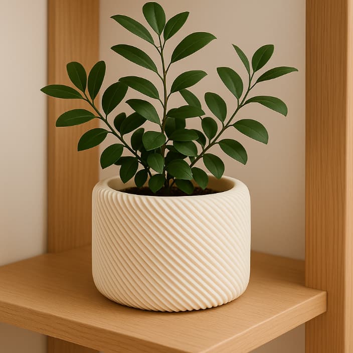 Vaso Decorativo Espiral Moderno Para Plantas Suculentas Cachepot 3D Geométrico Resistente Leve