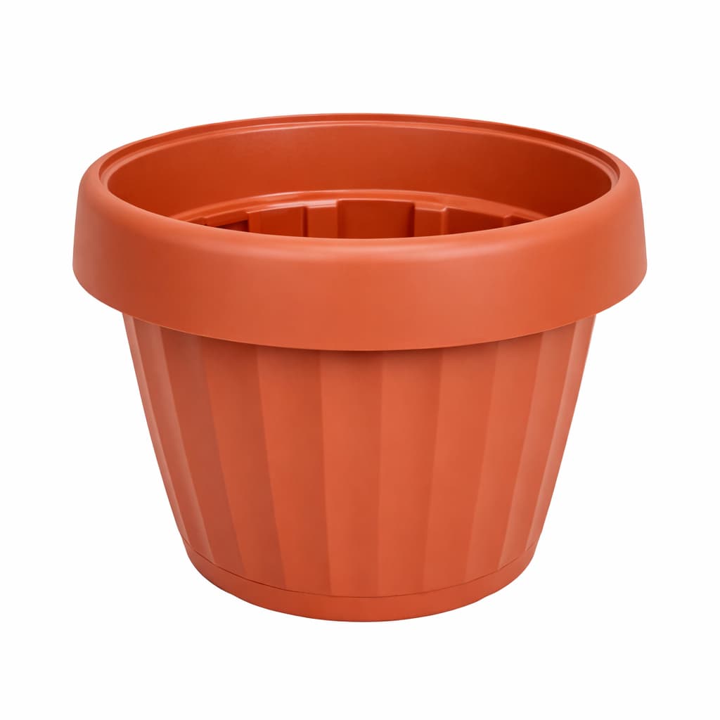 Vaso Redondo 2,3 Litros Anti Dengue – Cores Cinza ou Terracota – Ideal para Plantas
