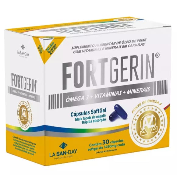 Fortgerin AZ + Ômega 30 Cápsulas