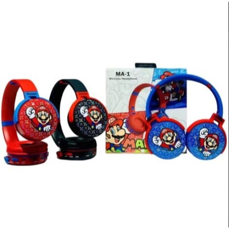 Fone de Ouvido Bluetooth Infantil Super Mario com Bluetooth V5.0 e Limitação de Volume