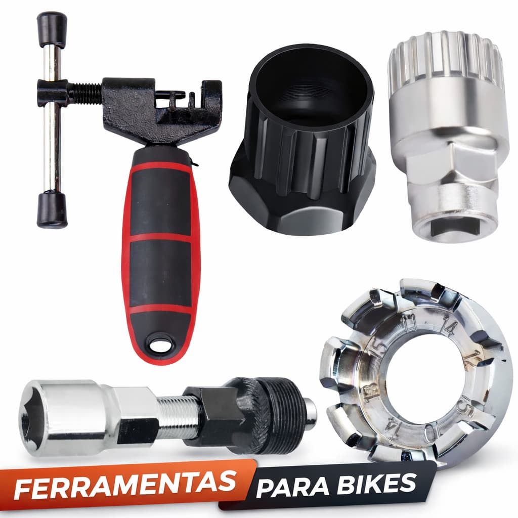 Kit Completo Ferramentas Chave De Manutenção E Reparação Extrator Pedivela Corrente Reparo Bicicleta