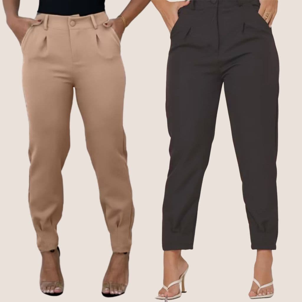calça feminina casual, moda atemporal, calça de escritório Look Elegante e Prático Alfaiataria com Zíper e Bolso