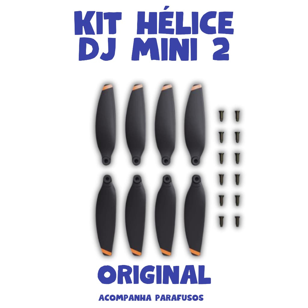 🚁✨ Helices para Drone DJI Kit Premium 4 Pares 🆕 Compativel Mini 2 SE 2 SE 4K Reposicao e Acessorios