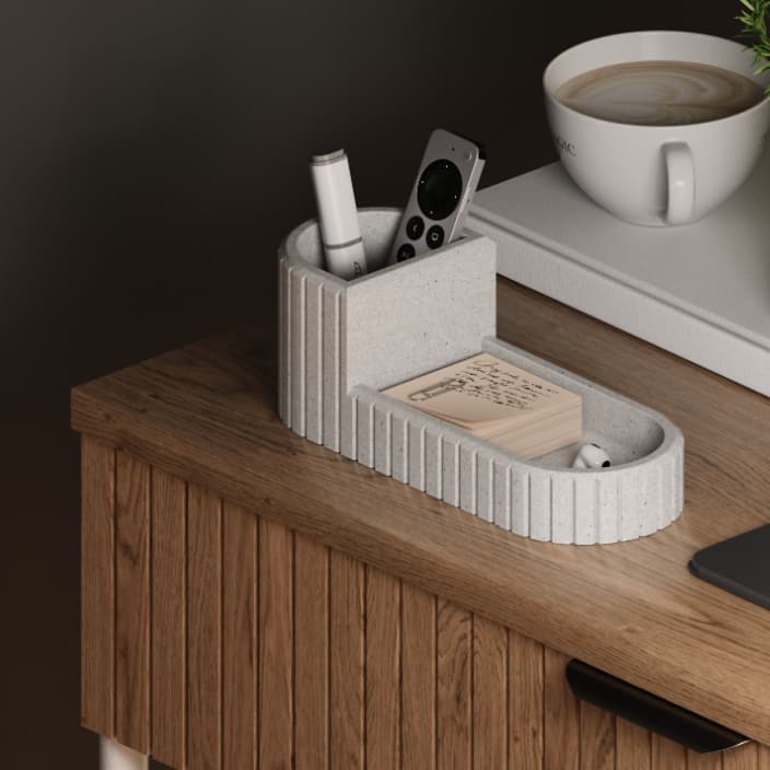 Organizador De Mesa Porta Objetos Moderno Home Office Luxo Escritório