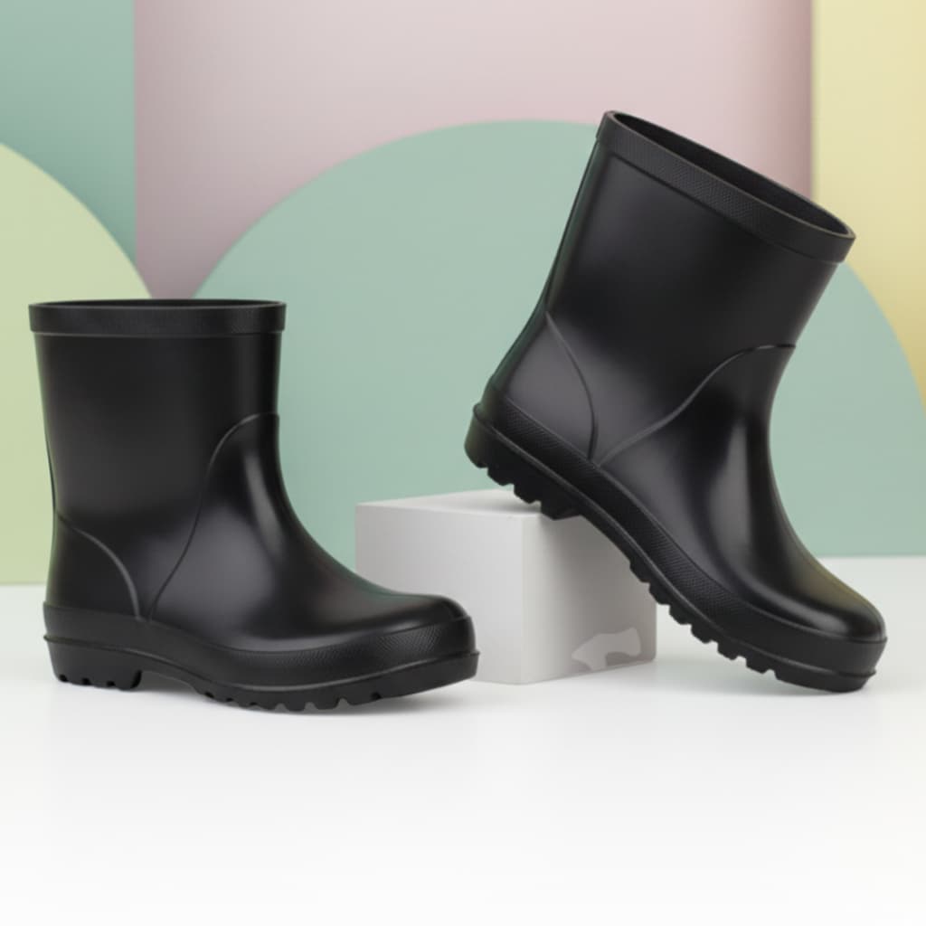 Bota Galocha Infantil Unissex Cano Curto Impermeável – Conforto e Segurança (19 ao 29)