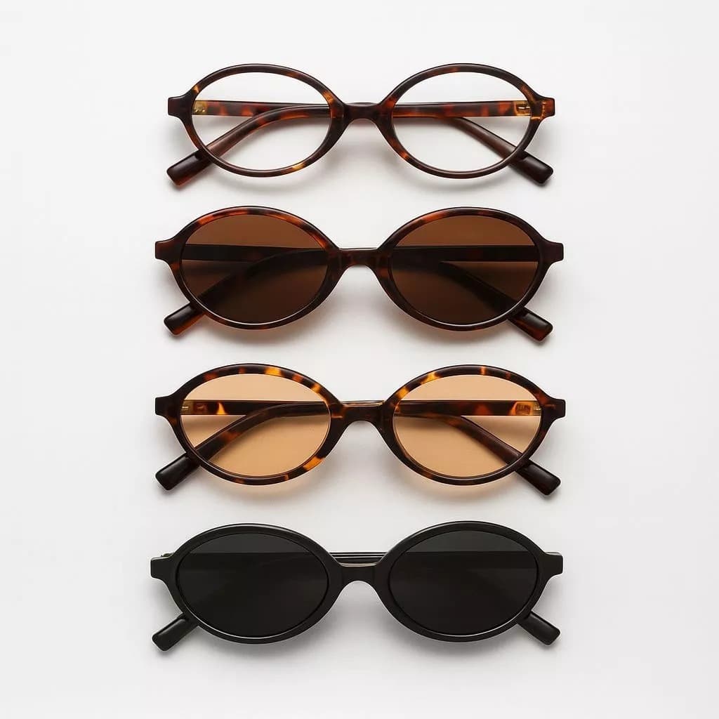 Óculos de Sol Vintage  Miu Feminino Armação Aro Oval Luxo Moda Proteção UV400 virginia tendencia 2026