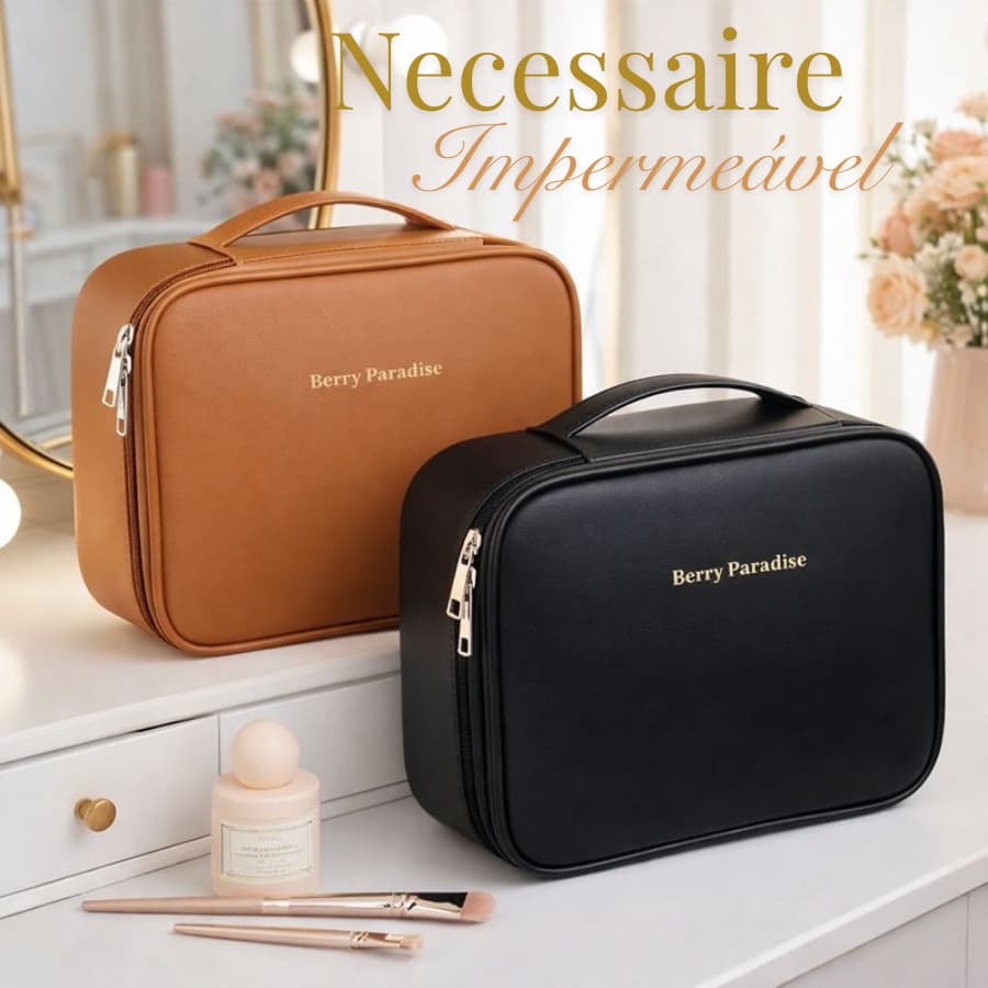 Necessaire Feminina Premium com Zíper Alta Capacidade Design Elegante e Impermeável