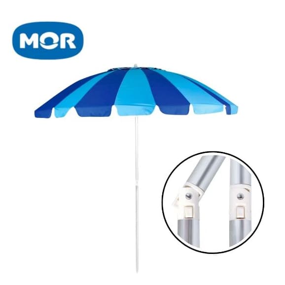 Guarda-Sol Articulável Sky Grande 2,20m Alumínio Azul Mor Piscina Praia Areia