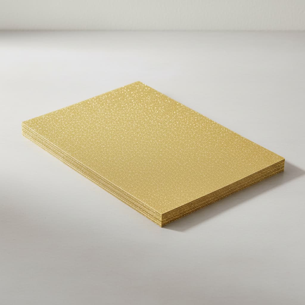 Placa EVA Glitter Diamante Dourado 48x40cm 2mm Pacote 10 Unidades