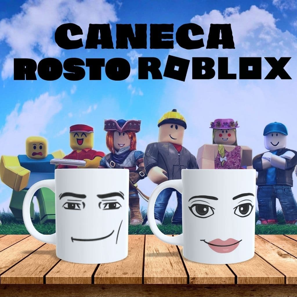 CANECA ROBLOX Rosto Masculino e Feminino