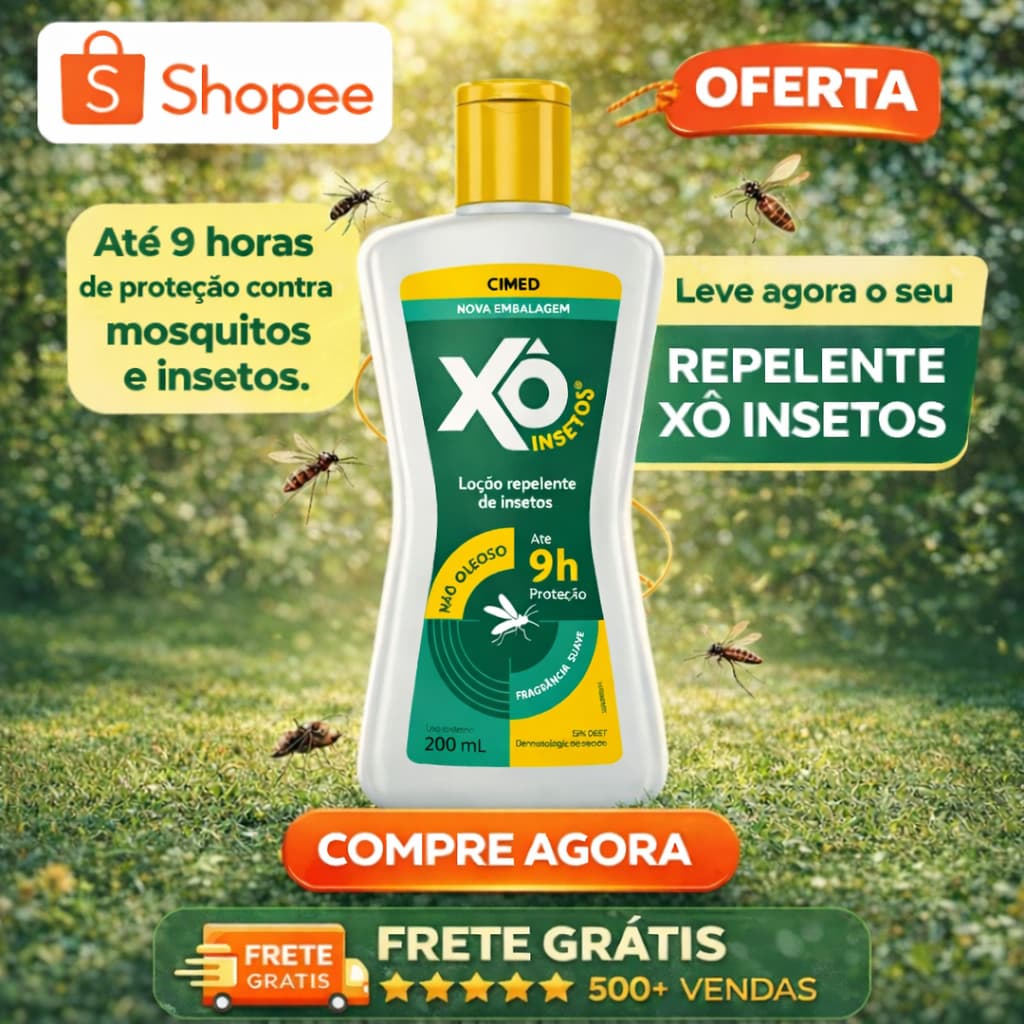 Repelente Xô Inseto Loção 200mL - Dengue Zica Proteção até 9h e Fragrância Suave
