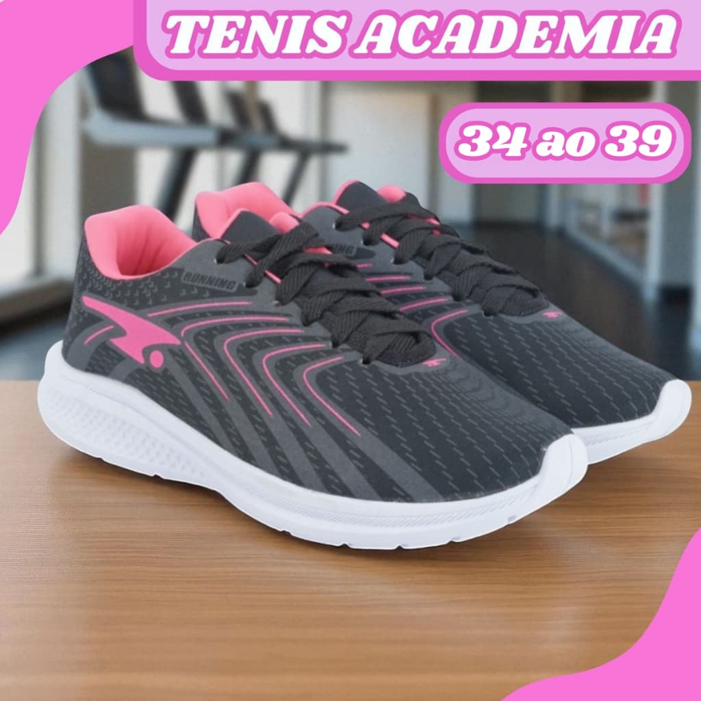 Tênis Feminino Academia Caminhada Trança Leve Confortável Design Moderno Novidade 34 Ao 40