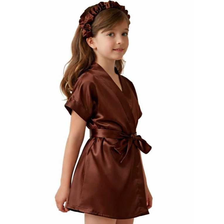 Hobby de Cetim Infantil Marrom -- Filha da Noiva