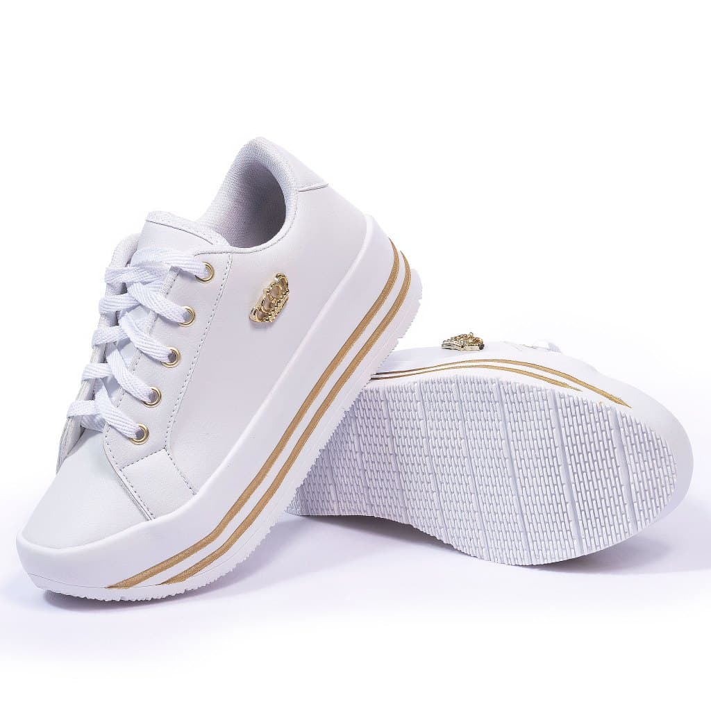 Tênis Feminino Coroa Branco Tamanho 37 - Conforto e Estilo Versátil para o Dia a Dia