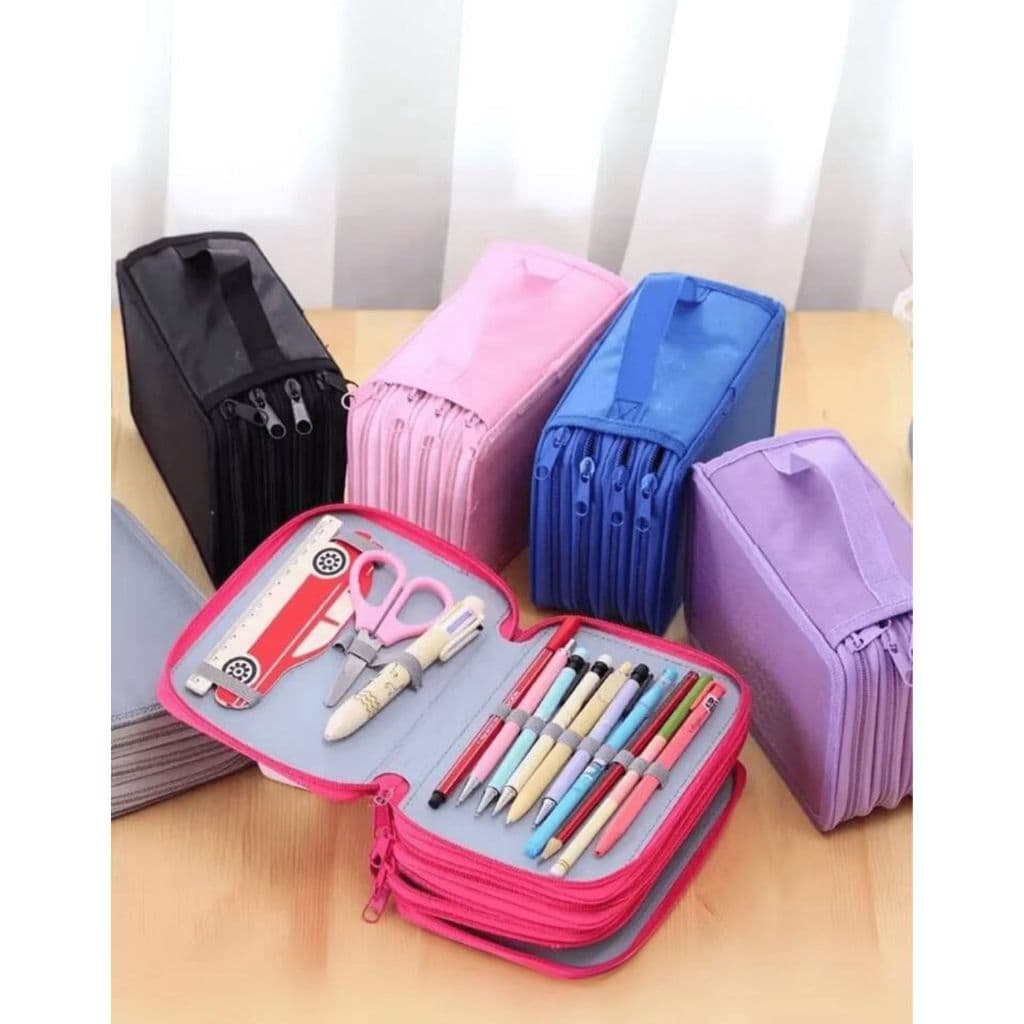 Estojo Box/Estojo Escolar/Estojo de lápis/Estojo com divisórias/Grande capacidade Com 4 Níveis E Zíper 72 canetas