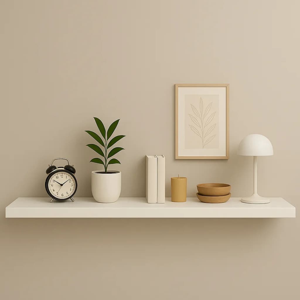 Prateleira Mdf 100x20 Moderna Suporte Parede Invisivel 30mm - Branco