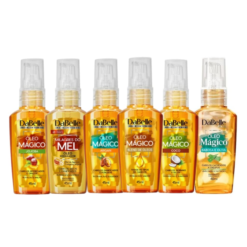 Óleo Dabelle Reparador de Pontas Para Cabelo 45ml Antifrizz