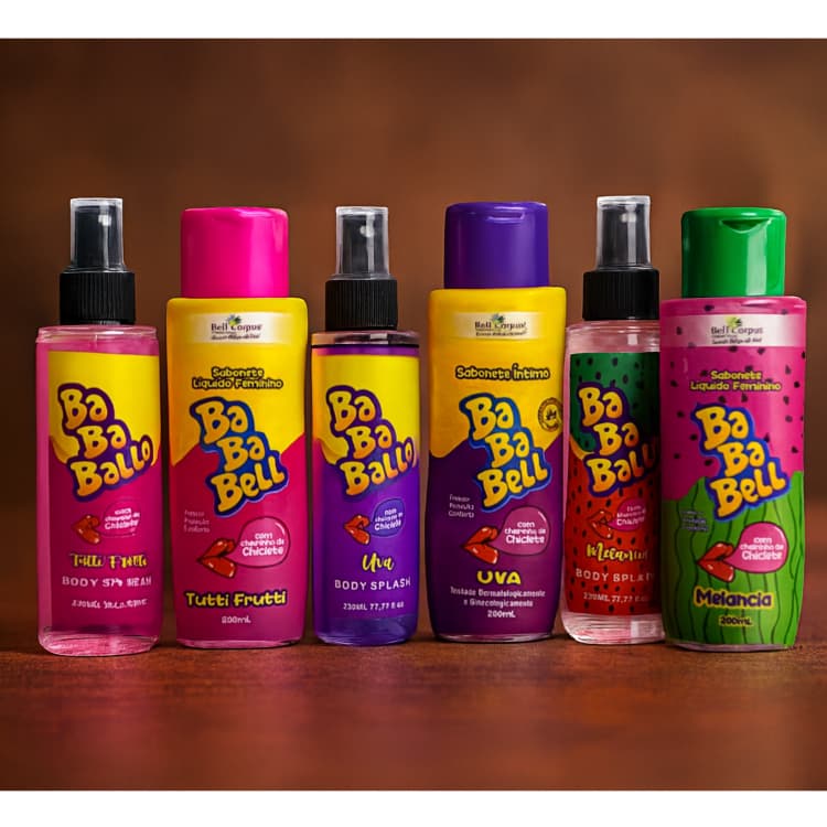 Kit Body Splash + Sabonete Liquido Com Cheirinho De Frutas