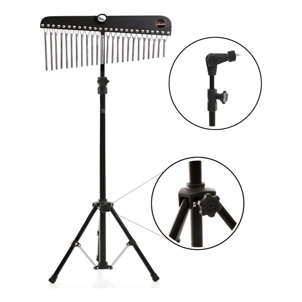 Carrilhão 30 Notas Com Pedestal | Preto Profissional | (pr)