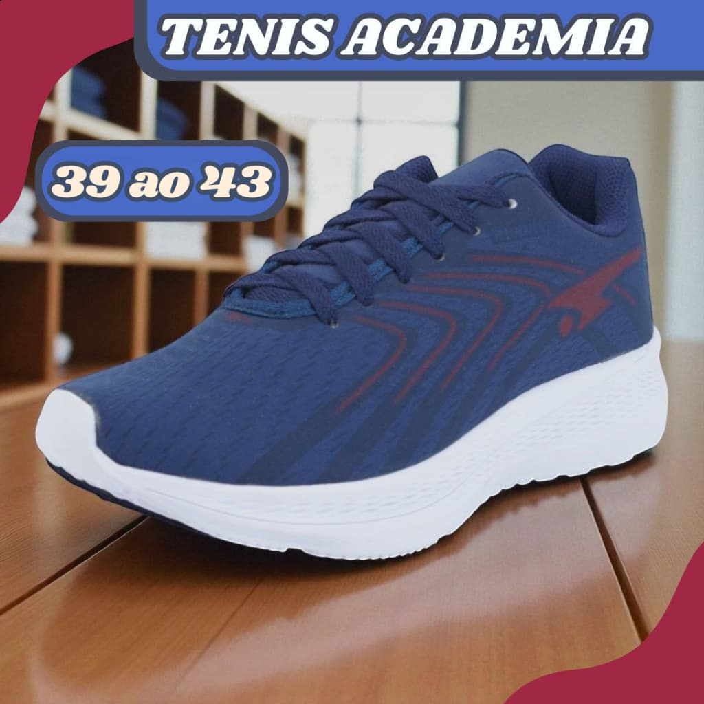 Tênis Masculino Academia Caminhada Corrida Leve Confortável Malha Respirável Uso Diário 38 Ao 45